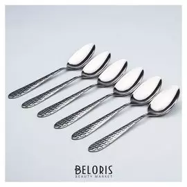 Набор ложек столовых «Соты», H=20 см, 6 шт, толщина 2 мм