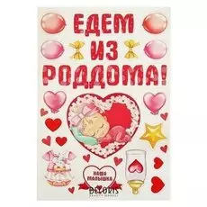 Набор магнитов на авто "Едем из роддома!"