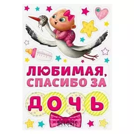 Набор магнитов на авто "Спасибо за дочь"