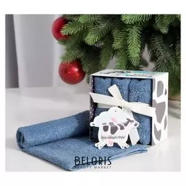 Набор махровых полотенец "Мечтай" 30х30 см - 3 шт, хлопок 340гр/м2