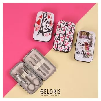 Набор маникюрный «Paris», 6 предметов, рисунок