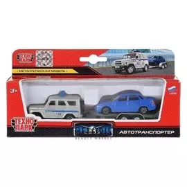 Набор машин УАЗ Хантер с ЛАДА 110 на прицепе