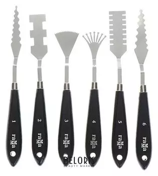 Набор мастихинов 6 штук, «Гамма» «московская палитра» фигурные (Особые)