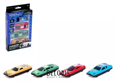 Набор металлических машин «Гонка» 4 шт.