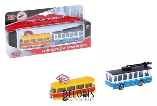 Набор металлических машин «Городской транспорт» 2 шт