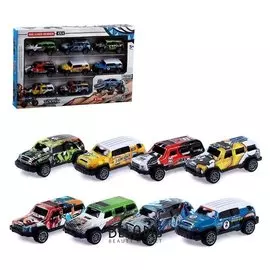 Набор металлических машин «Внедорожник», инерционные, 8 штук