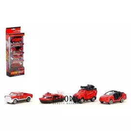 Набор металлических машинок Пожарные 4 штуки