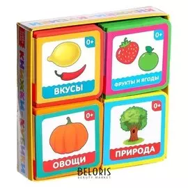 Набор мягких книжек-кубиков «Окружающий мир», ЭВА (Eva), 4 шт. по 12 стр.