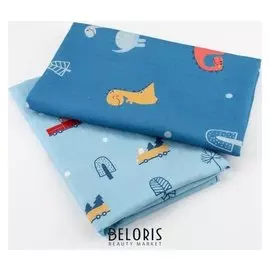 Набор муслиновых пеленок "Крошка Я" Santasaurus 75*120 см - 2 шт, хлопок