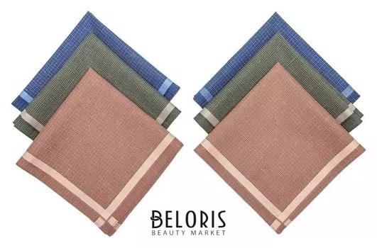 Набор мужских носовых платков Etteggy, 40х40 см- 6шт, жаккард сатин