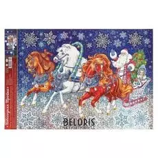 Набор наклеек на окна "Новогодняя тройка" металлизация, 49 х 33 см