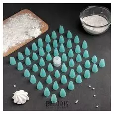 Набор насадок кондитерских D=2 см, 52 шт, адаптер, в кейсе