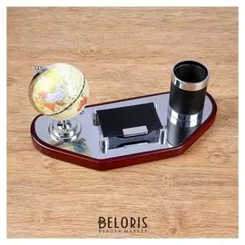 Набор настольный 3в1 (Визитница, карандашница, глобус)