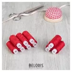 Набор ниток 40лш, 200 м, 10 шт, цвет красный