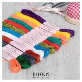 Набор ниток мулине №18, 8 ± 1 м, 12 шт