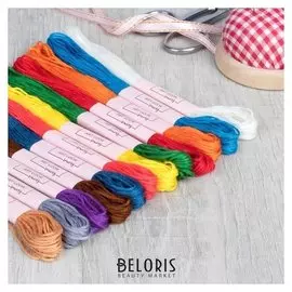 Набор ниток мулине №19, 8 ± 1 м, 12 шт