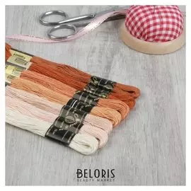 Набор ниток мулине «Crema», 10 ± 1 м, 7 шт, цвет бежевый спектр