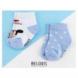 Набор носков "I Love Mickey" микки маус, 2 пары, 6-8 см