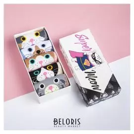 Набор носков Kaftan "Котики" 5 пар, р-р 35-38 (24-26 см)