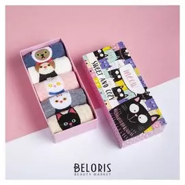 Набор носков Kaftan "Sweet And Cozy" 5 пар, р-р 35-38 (24-26 см)