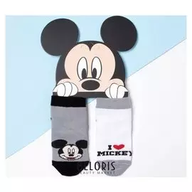 Набор носков микки маус, 2 пары, 10-12 см
