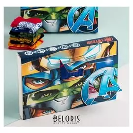 Набор носков "Superhero" 6 пар, мстители, 14-16 см