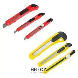 Набор ножей универсальных Top Tools, 3 шт, корпус пластик, 9 мм, 18 мм