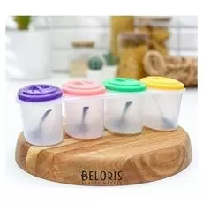 Набор ёмкостей для сыпучих продуктов 4 отсека 250 мл