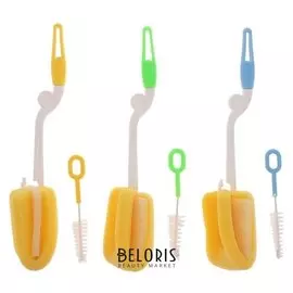 Набор ёршиков для бутылочек и сосок, с губкой, 2 предмета