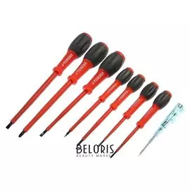 Набор отверток диэлектрических Tundra, тестер, 8 предметов