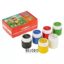 Набор пальчиковых красок Цветик 6 цветов