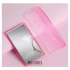 Набор парикмахерский, 2 предмета, цвет розовый