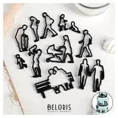 Набор печатей для теста и марципана "Семья", 11 шт