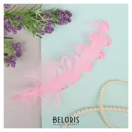 Набор перьев для декора 8 шт, размер 1 шт: 13,5 × 2 см, цвет розовый