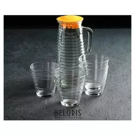 Набор питьевой «Радуга», 5 предметов: графин 0,8 л, 4 стакана 150 мл