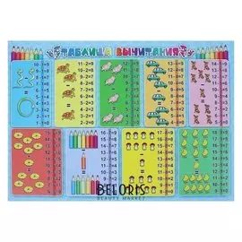 Набор плакатов "Таблицы для счёта" 4 плаката, А3