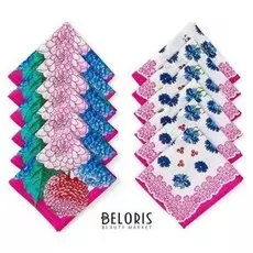 Набор платков носовых женских «Шуя», 30х30 см, 12шт, фукси хлопок, 90 г/м2