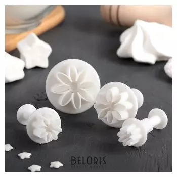 Набор плунжеров кондитерских «Цветы.гербера», 4 шт: D= 2/2,7/3,8/4,1 см