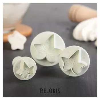 Набор плунжеров кондитерских доляна «Листья», 3 шт