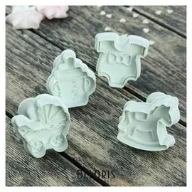 Набор плунжеров кондитерских доляна «Малышок», 5×5 см, 4 шт