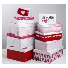 Набор подарочных коробок 10 в 1 «Любовь повсюду», 12 × 7 × 4 - 32.5 × 20 × 12.5 см