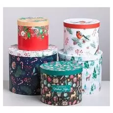 Набор подарочных коробок 5 в 1 «Европейский», 13 × 14‒19.5 × 22 см