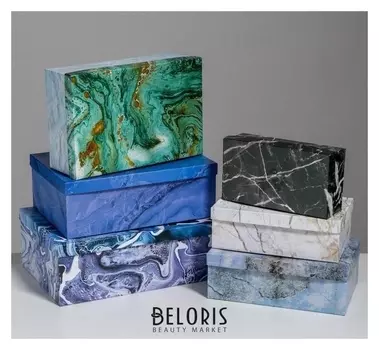 Набор подарочных коробок 6 в 1 «Камень», 34.5 × 25 × 12.5‒22.5 × 12.5 × 7.5 см