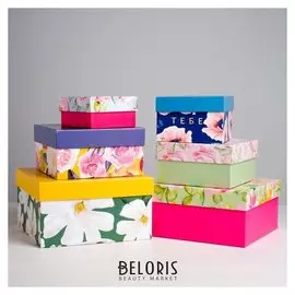 Набор подарочных коробок 6 в 1 «Свежесть», 10 х 10 х 6 - 20 х 20 х 11 см