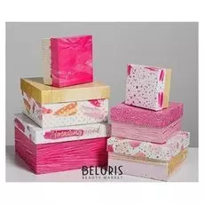 Набор подарочных коробок 6в1 «Мазки», 18 × 18 × 9.5‒8 × 8 × 4.5 см