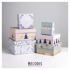 Набор подарочных коробок 6в1 «Нежность», 10 × 10 × 6 - 20 × 20 × 11 см