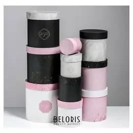 Набор подарочных круглых коробок 10 в 1 "Мрамор" 10 х 10 - 25 х 25 см