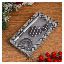 Набор подарочный 3в1 (Ручка, компас, брелок-галстук)