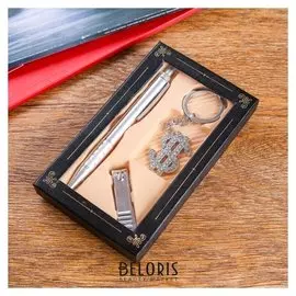 Набор подарочный 3в1 (Ручка, кусачки, брелок доллар)