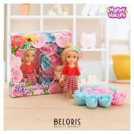 Набор подарочный Поздравляю кукла с мыльными лепестками